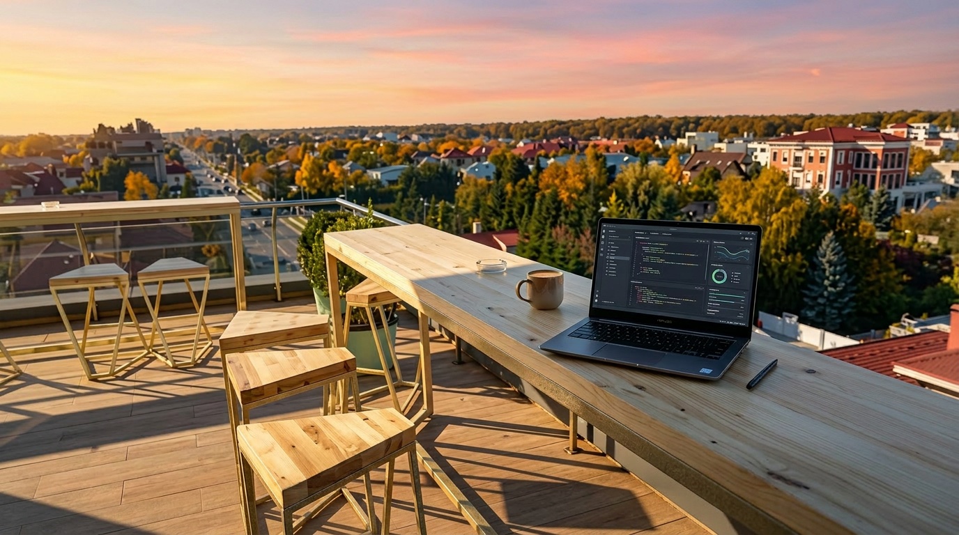 Pipera Sky Office Building — rooftop terrace